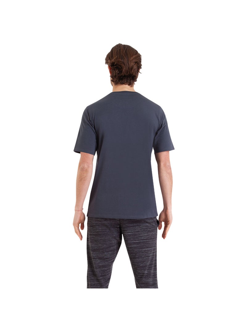 Pyjama long manches courtes homme Homewear Athena Noir - Kiabi