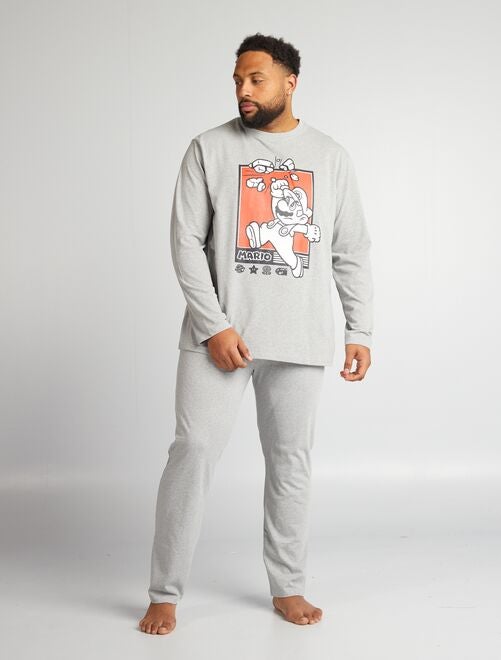 Pyjama long 'Mario' - tee-shirt + short - 2 pièces - Kiabi