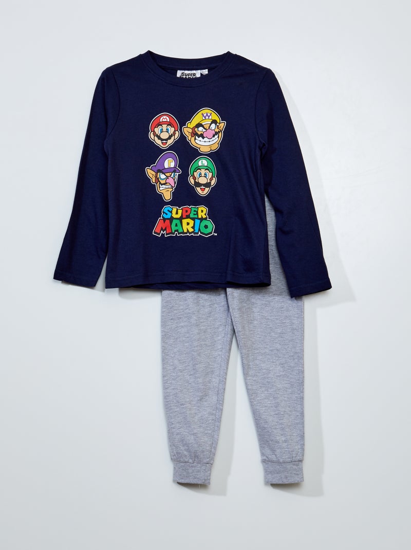 Pyjama long 'Mario' Bleu - Kiabi