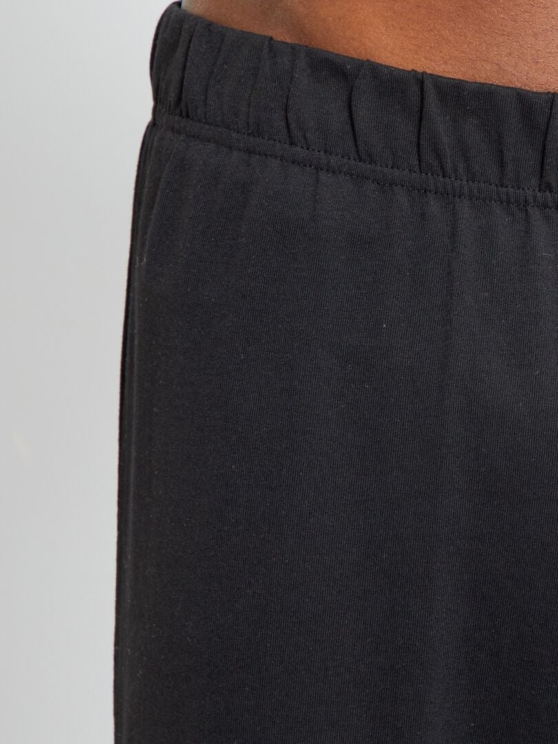 Pyjama long 'Mario' en jersey - 2 pièces blanc/noir - Kiabi
