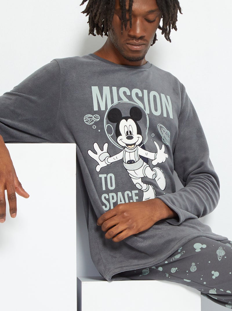 Pyjama long 'Mickey' - 2 pièces GRIS - Kiabi