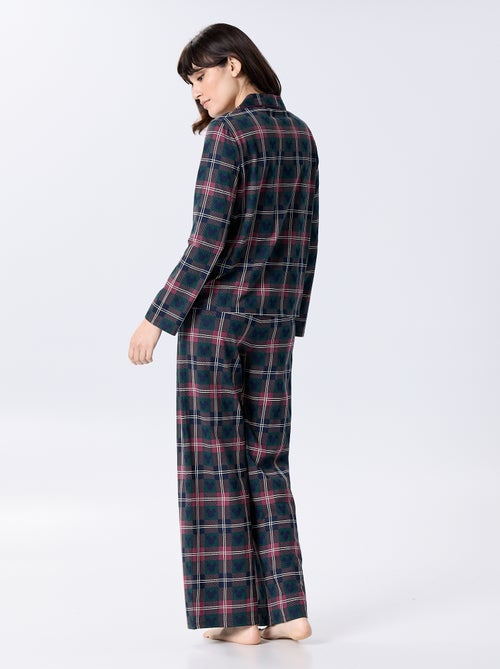 Pyjama long 'Mickey' 'Disney' 'Noël' - 2 pièces - Kiabi