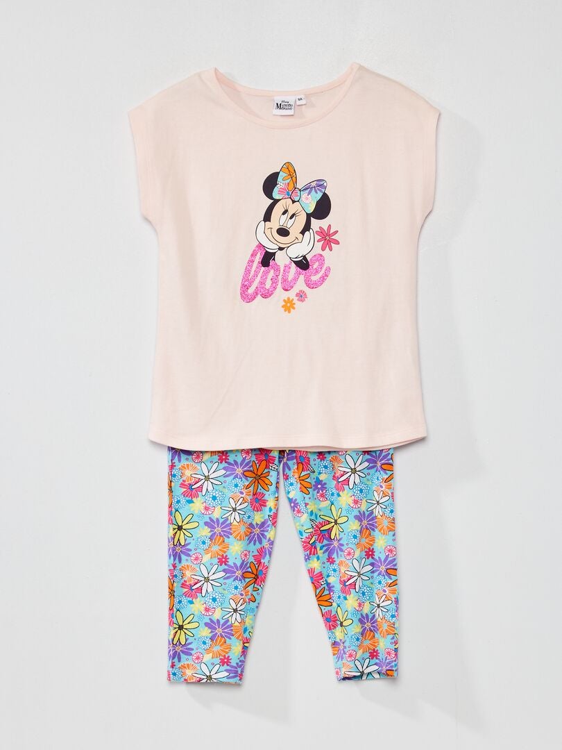 Pyjama long 'Minnie' - 2 pièces rose - Kiabi