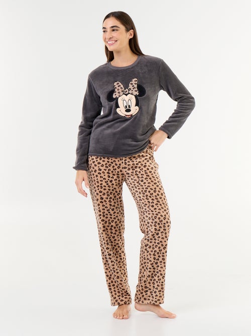 Pyjama long 'Minnie' de 'Disney' en polaire - 2 pièces - Kiabi Pyjama long 'Minnie' de 'Disney' en polaire - 2 pièces - Kiabi