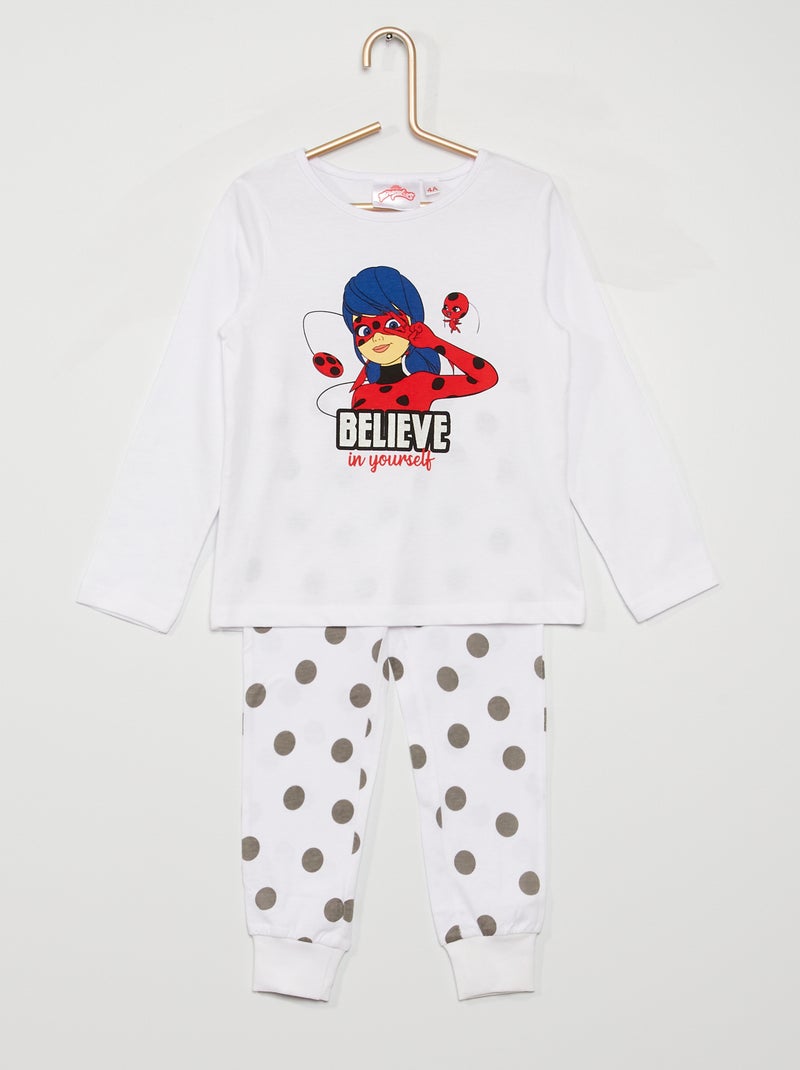 Pyjama long 'Miraculous' blanc - Kiabi