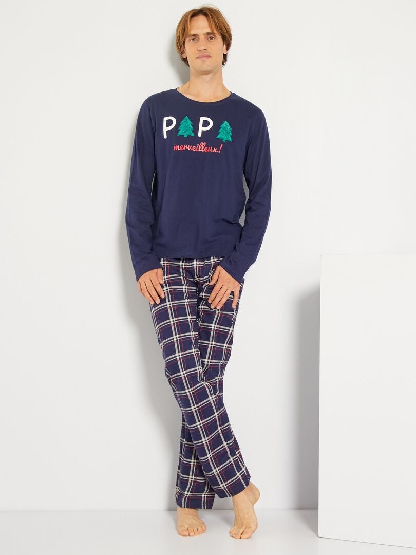 Pyjama long 'noël' - 2 pièces