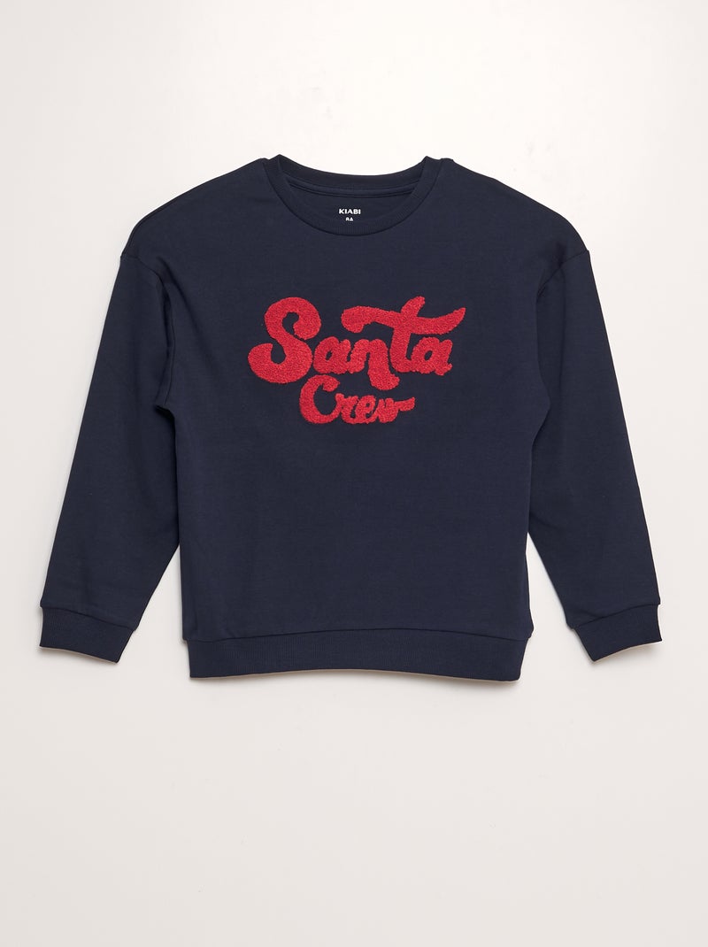 Pyjama long 'Noël' t-shirt + pantalon - 2 pièces Bleu - Kiabi