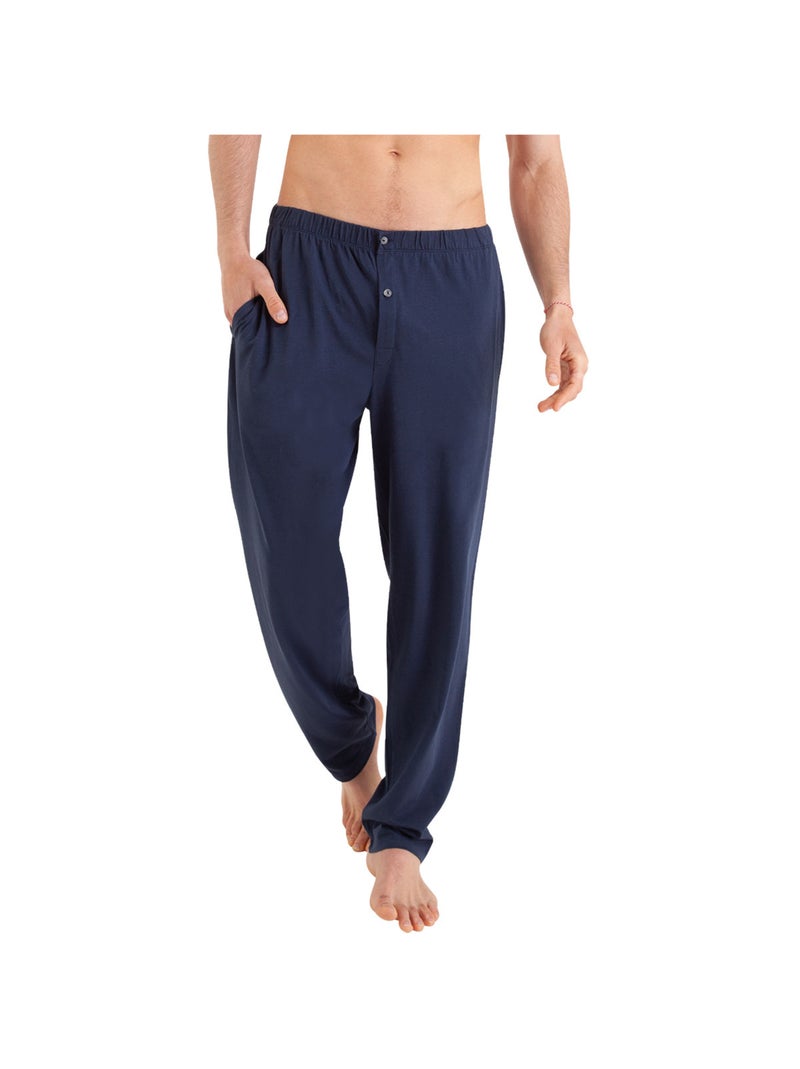 Pyjama long ouvert homme Easy Print Athena Bleu - Kiabi