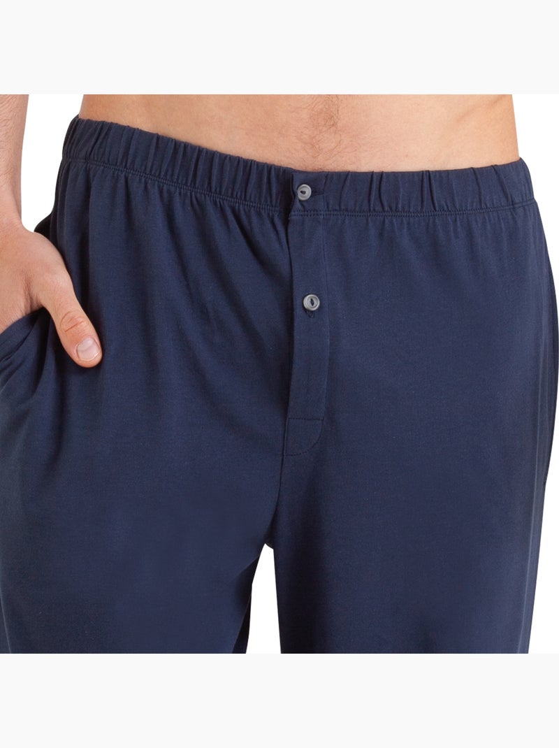 Pyjama long ouvert homme Easy Print Athena Bleu - Kiabi