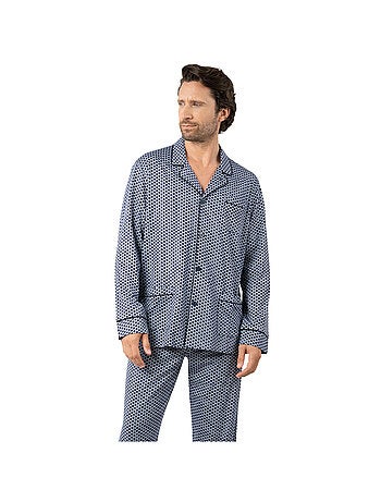 Pyjama long ouvert homme Popeline Eminence
