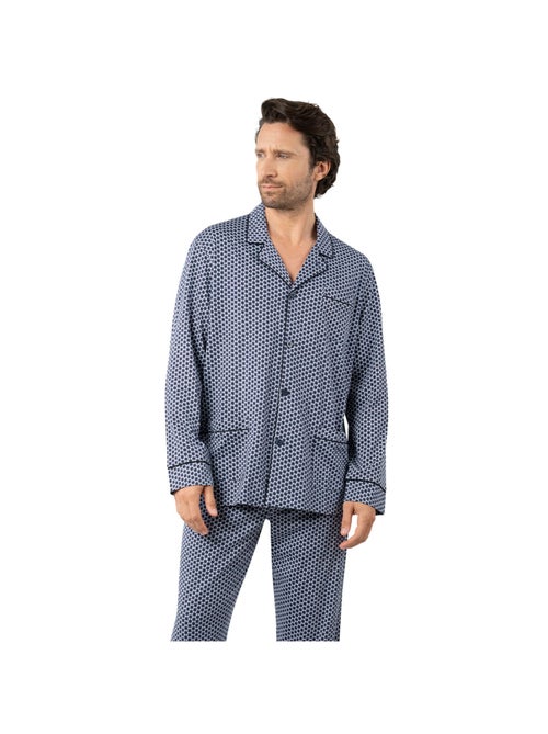 Pyjama long ouvert homme Popeline Eminence - Kiabi Pyjama long ouvert homme Popeline Eminence - Kiabi