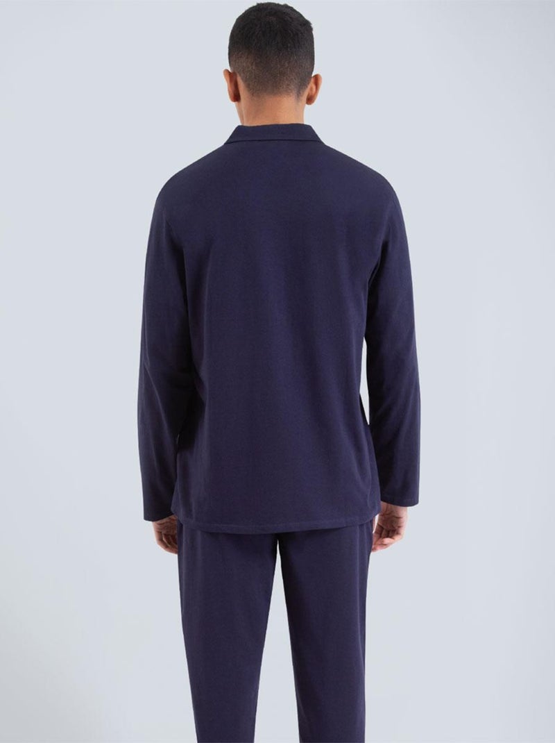 Pyjama long ouvert homme Rayures Bleu Rouge - Kiabi