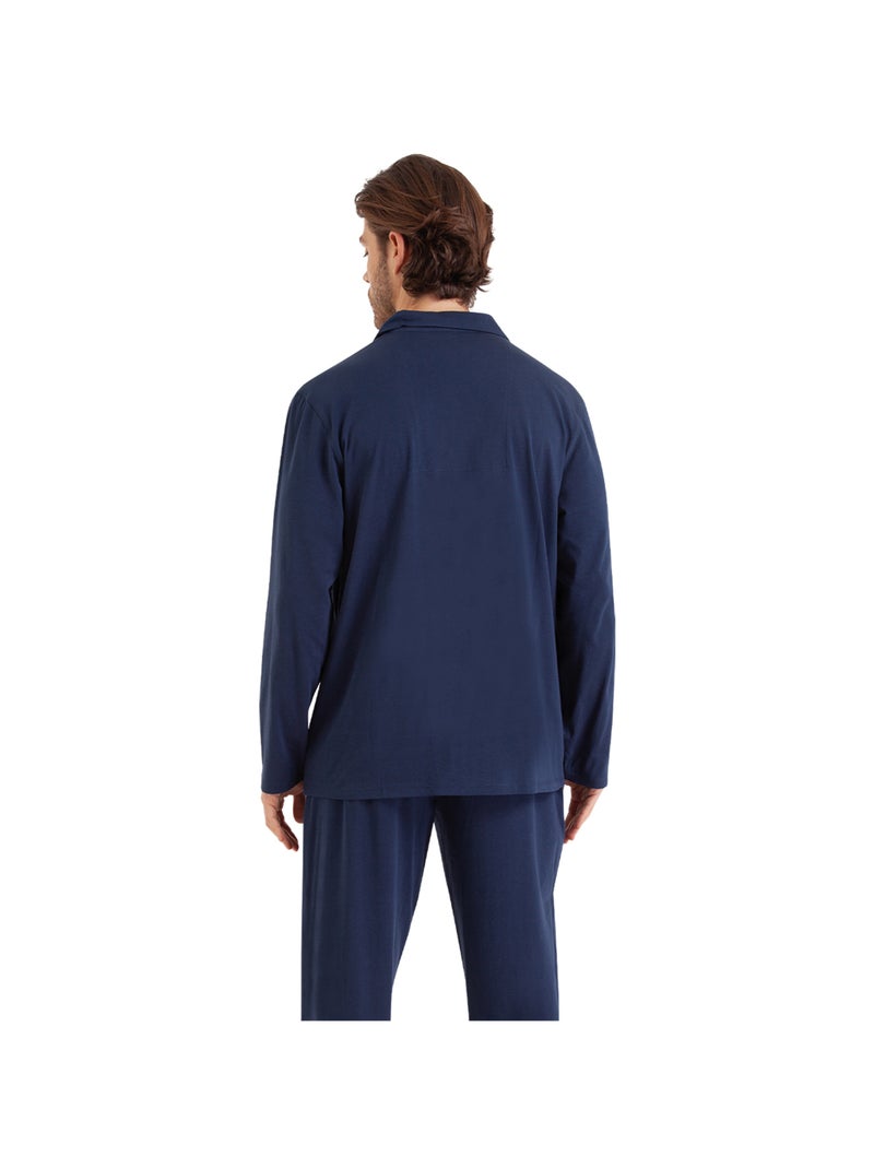 Pyjama long ouvert homme Rayures Cap Horn Athena Bleu - Kiabi