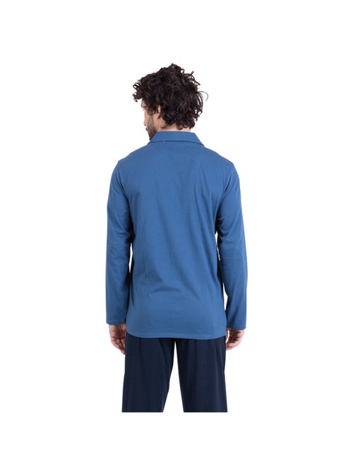 Pyjama long ouvert homme Rayures Ocean Club Athena - Kiabi