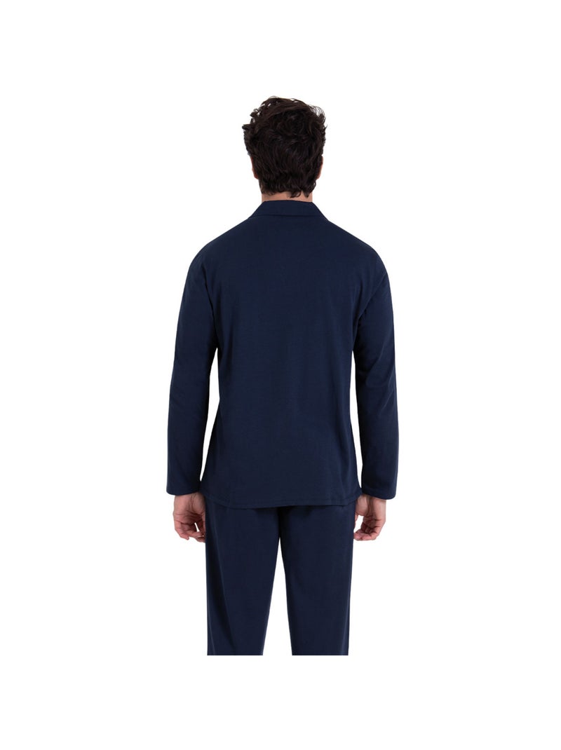 Pyjama long ouvert homme Rayures Waves Athena Bleu Bleu - Kiabi