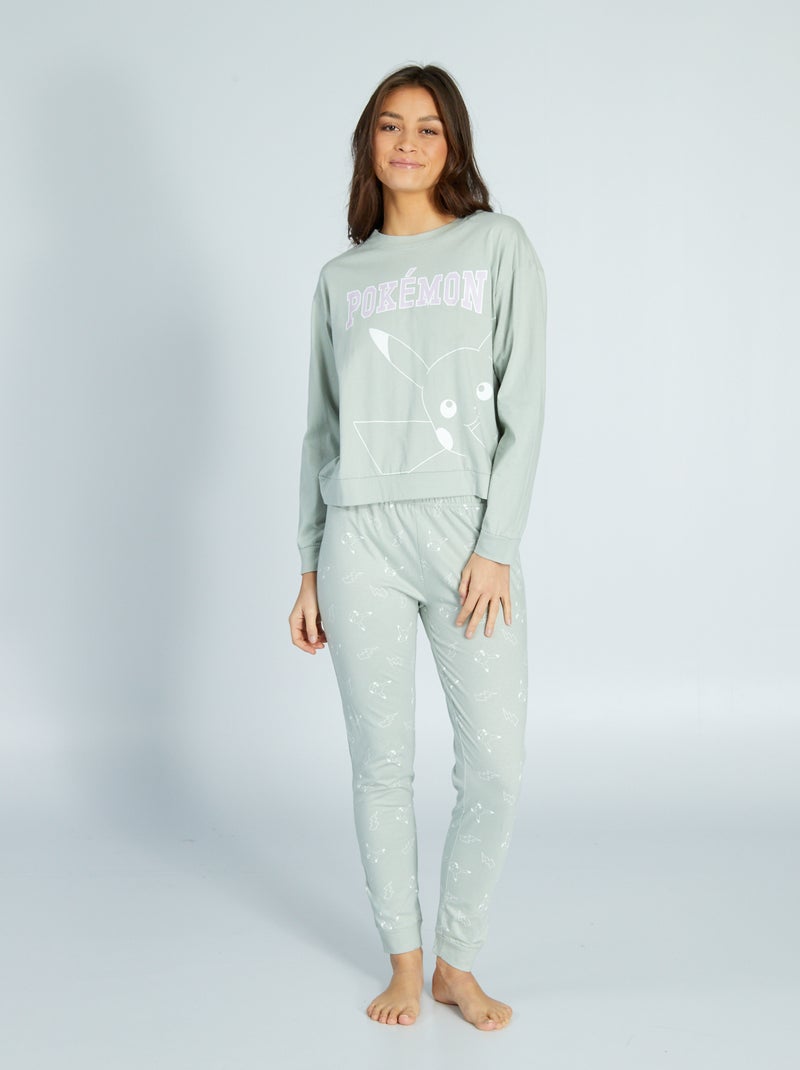 Pyjama long 'Pokémon' - 2 pièces Vert pastel - Kiabi