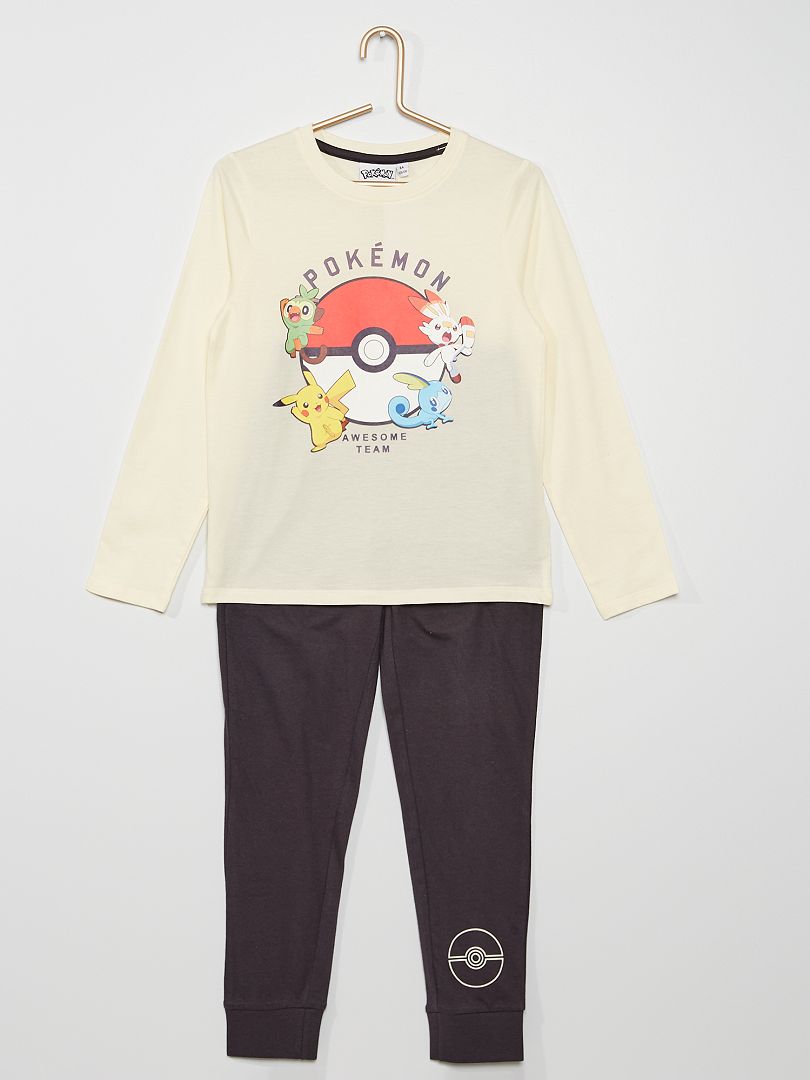 Pyjama long Pokémon écru/gris - Kiabi