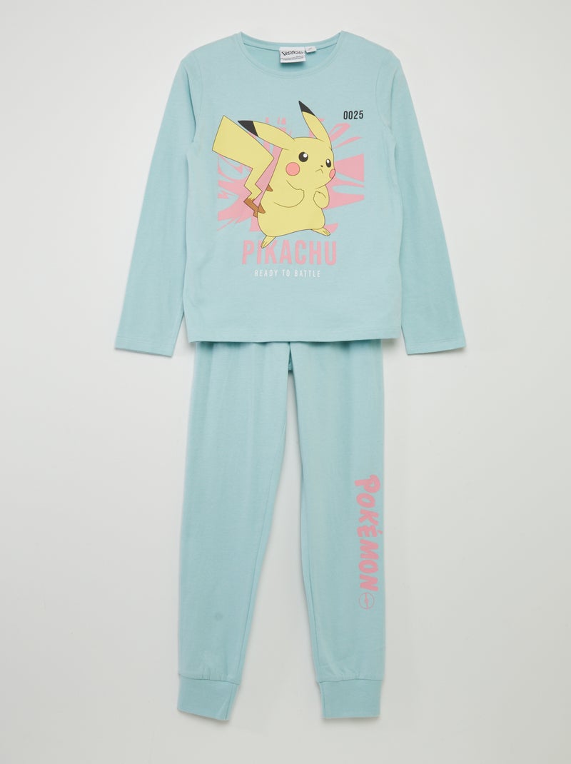 Pyjama long 'Pokemon' en jersey - 2 pièces Bleu - Kiabi