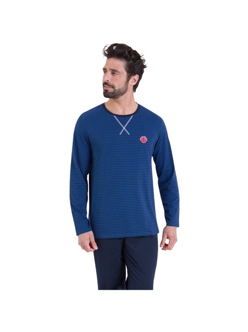 Pyjama long rayures homme L'Escale Athena - Kiabi