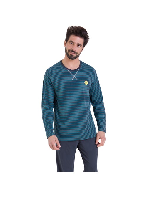 Pyjama long rayures homme L'Escale Athena - Kiabi