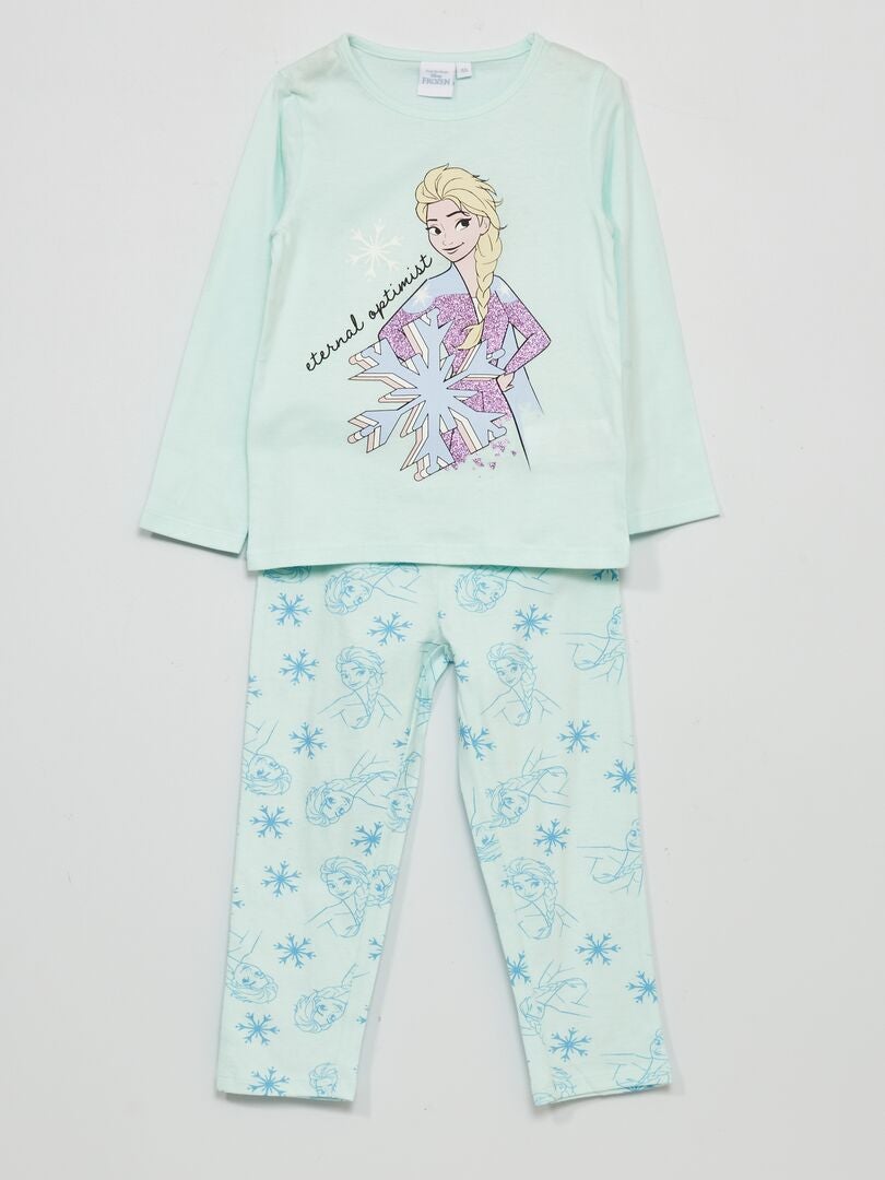 Pyjama long 'Reine des neiges' de 'Disney' - 2 pièces Bleu - Kiabi