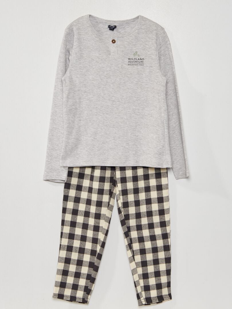 Pyjama long 'renard' Gris - Kiabi