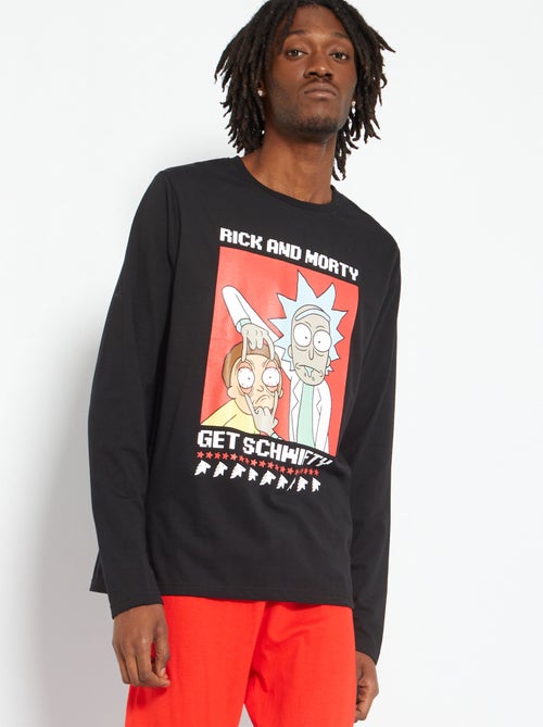 Pyjama long 'Rick & Morty' en jersey - 2 pièces - Kiabi