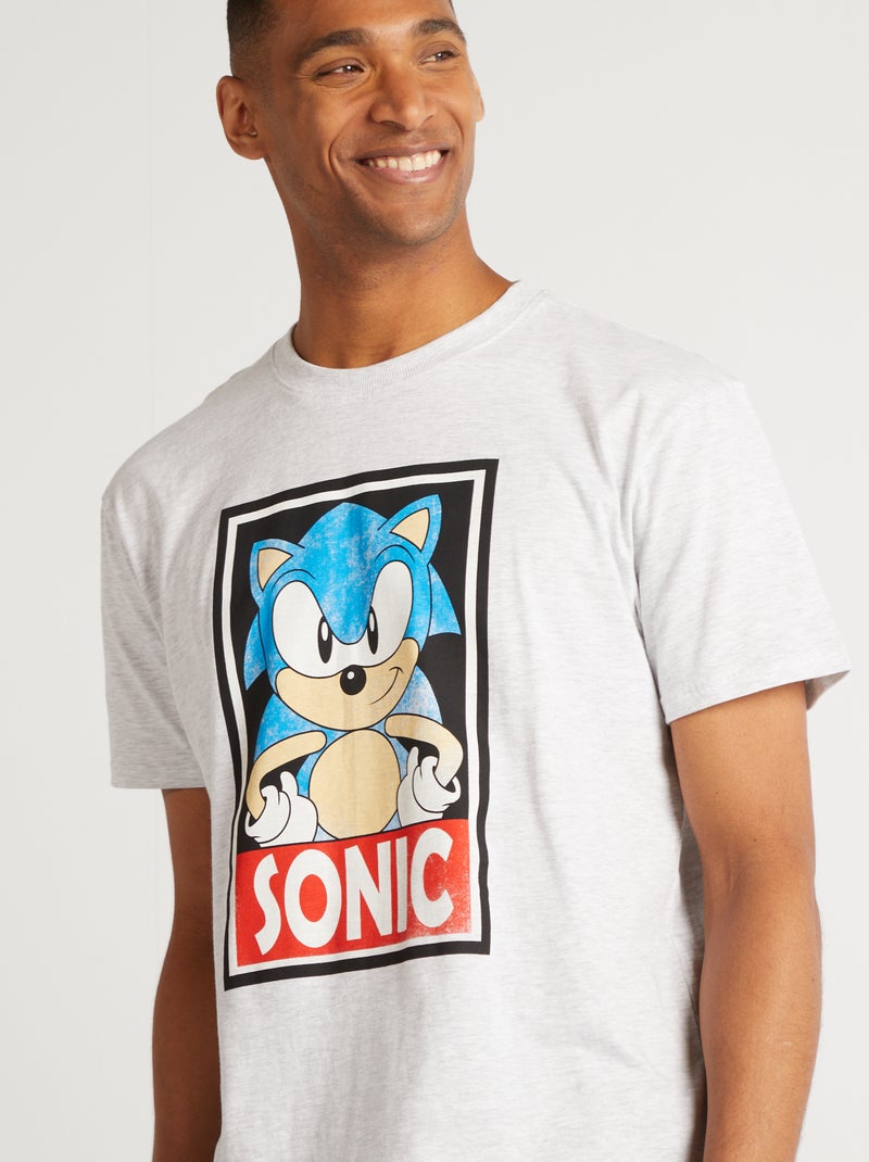 Pyjama long 'Sonic' - 2 pièces Gris - Kiabi