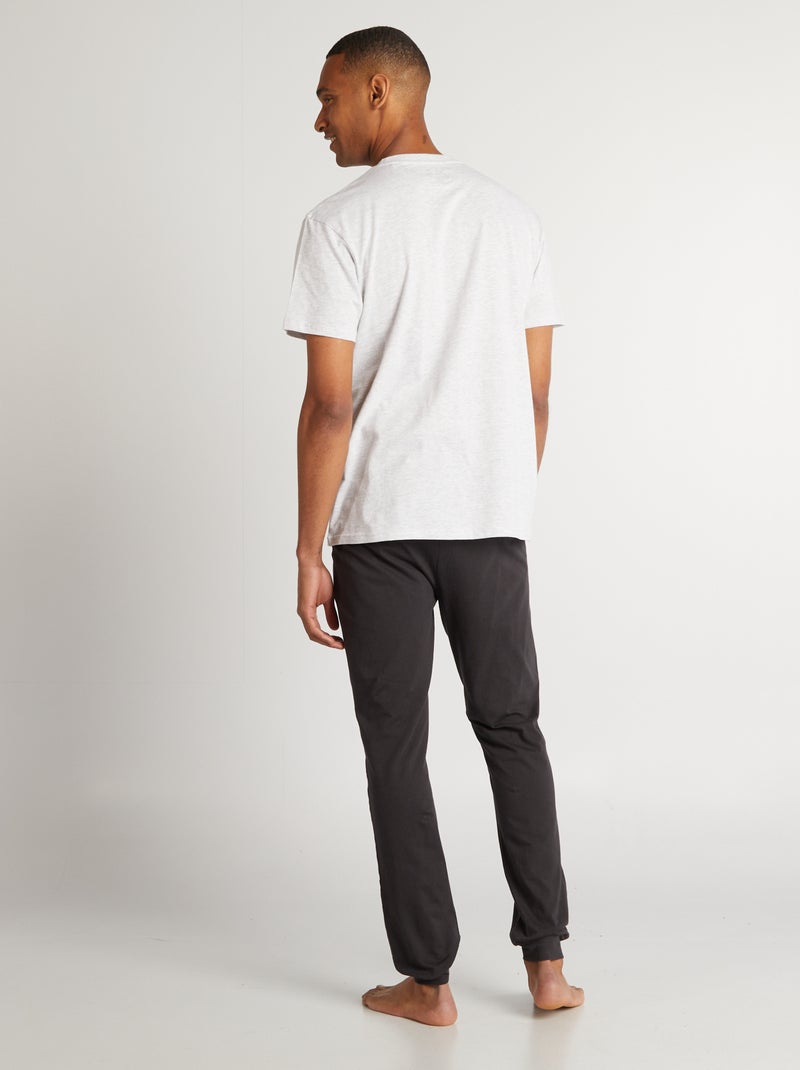 Pyjama long 'Sonic' - 2 pièces Gris - Kiabi