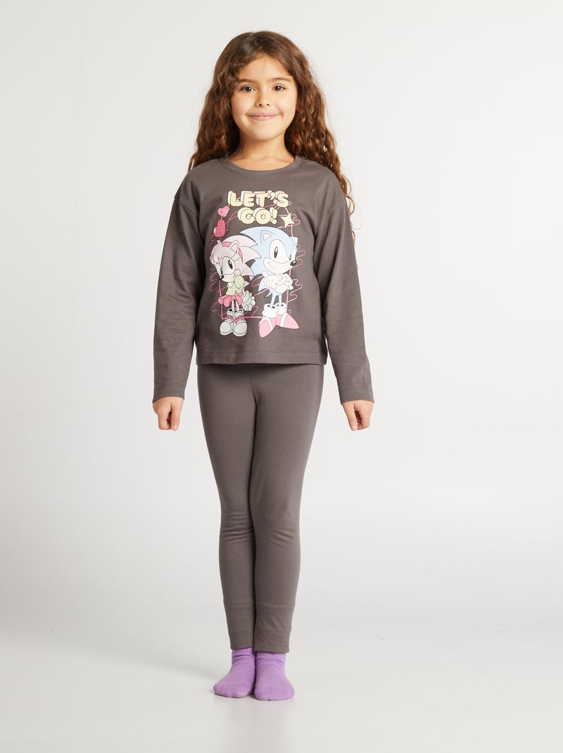 Pyjama long 'Sonic' Gris - Kiabi