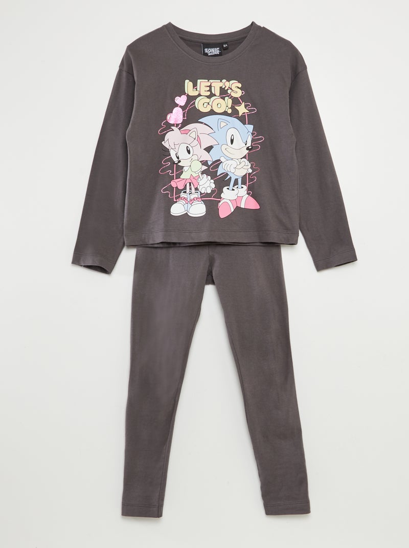 Pyjama long 'Sonic' Gris - Kiabi