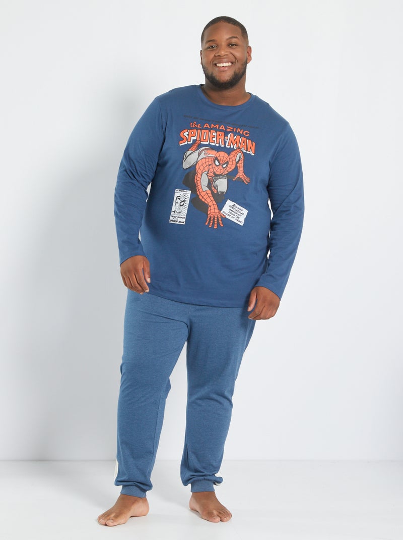 Pyjama long 'Spider-Man' - 2 pièces Bleu - Kiabi