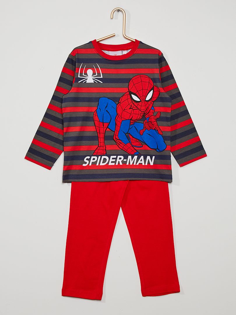Pyjama long 'Spider-Man' de Marvel rouge/gris - Kiabi
