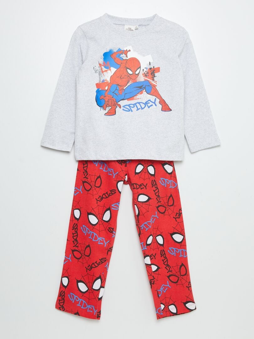 Pyjama long 'Spider-Man' 'Marvel' - 2 pièces Gris - Kiabi