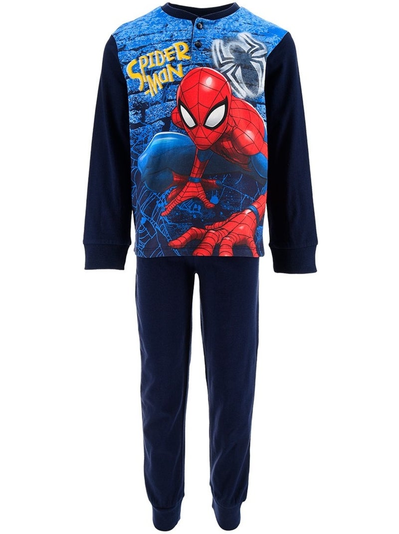 Pyjama Long Spiderman| Licence Officielle Bleu - Kiabi