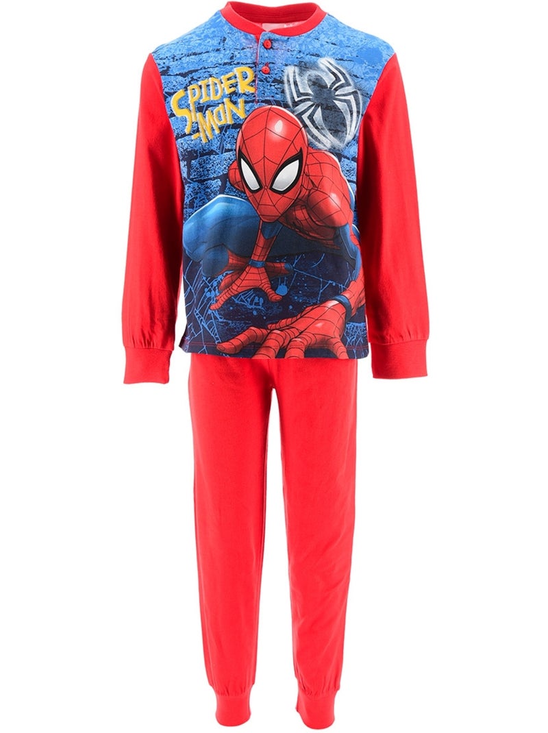 Pyjama Long Spiderman| Licence Officielle Rouge - Kiabi