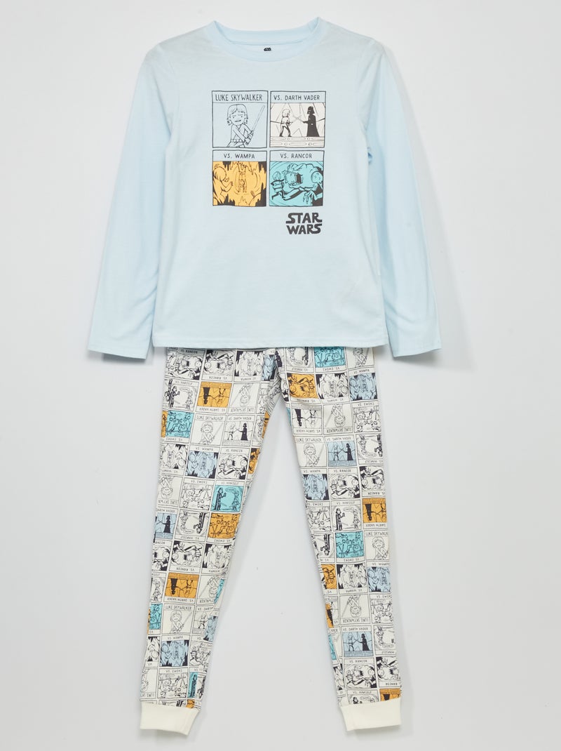 Pyjama long 'Star Wars' en jersey - 2 pièces Bleu - Kiabi