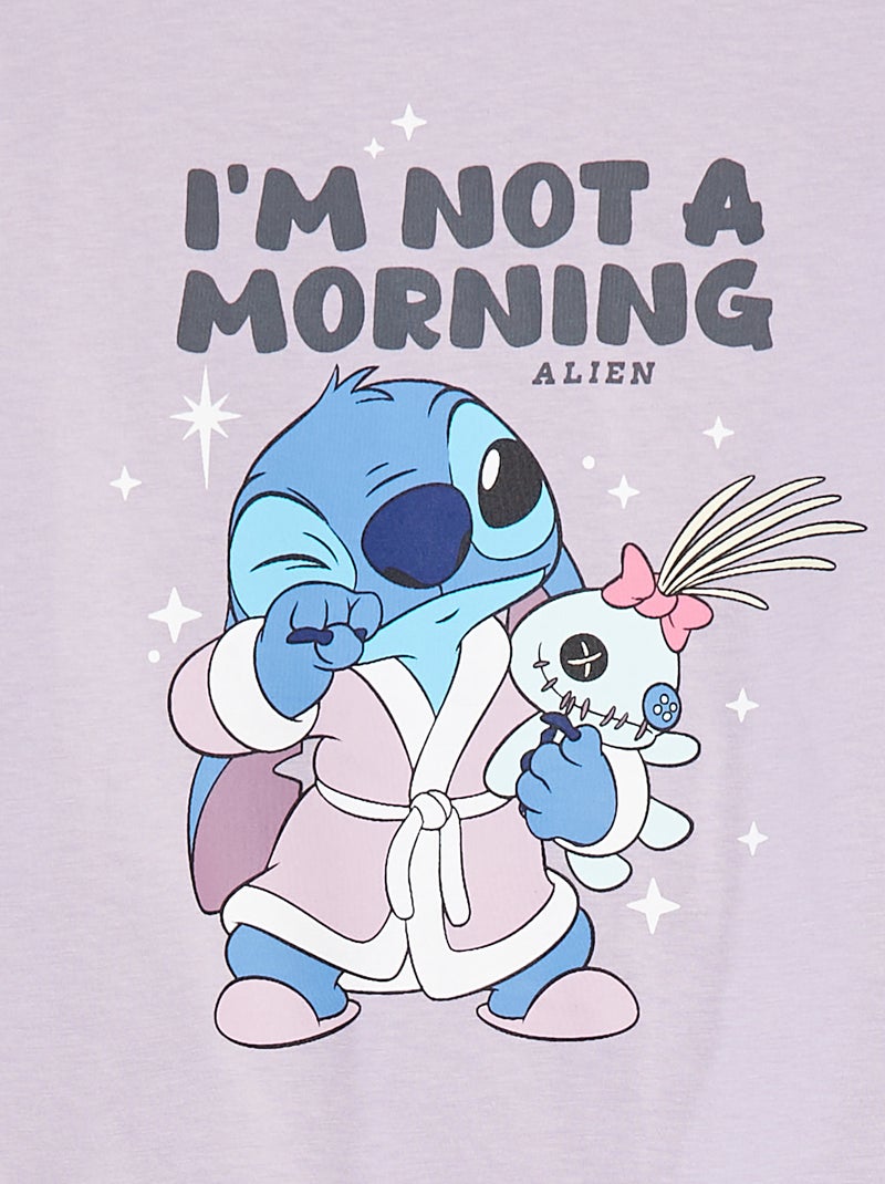 Pyjama long 'Stitch' - 2 pièces Violet - Kiabi