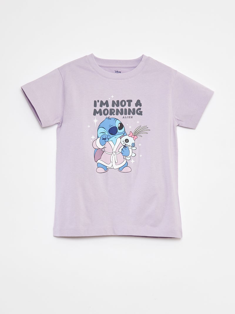 Pyjama long 'Stitch' - 2 pièces Violet - Kiabi