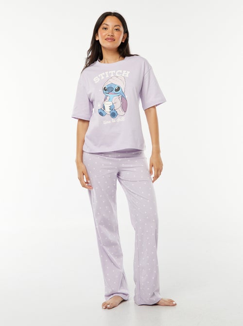 Pyjama long 'Stitch' - 2 pièces - Kiabi