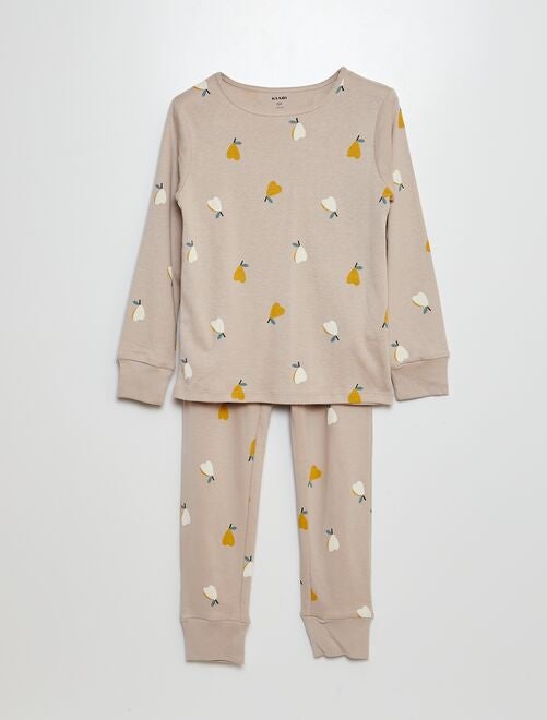 Pyjama long t-shirt + pantalon - 2 pièces - Kiabi