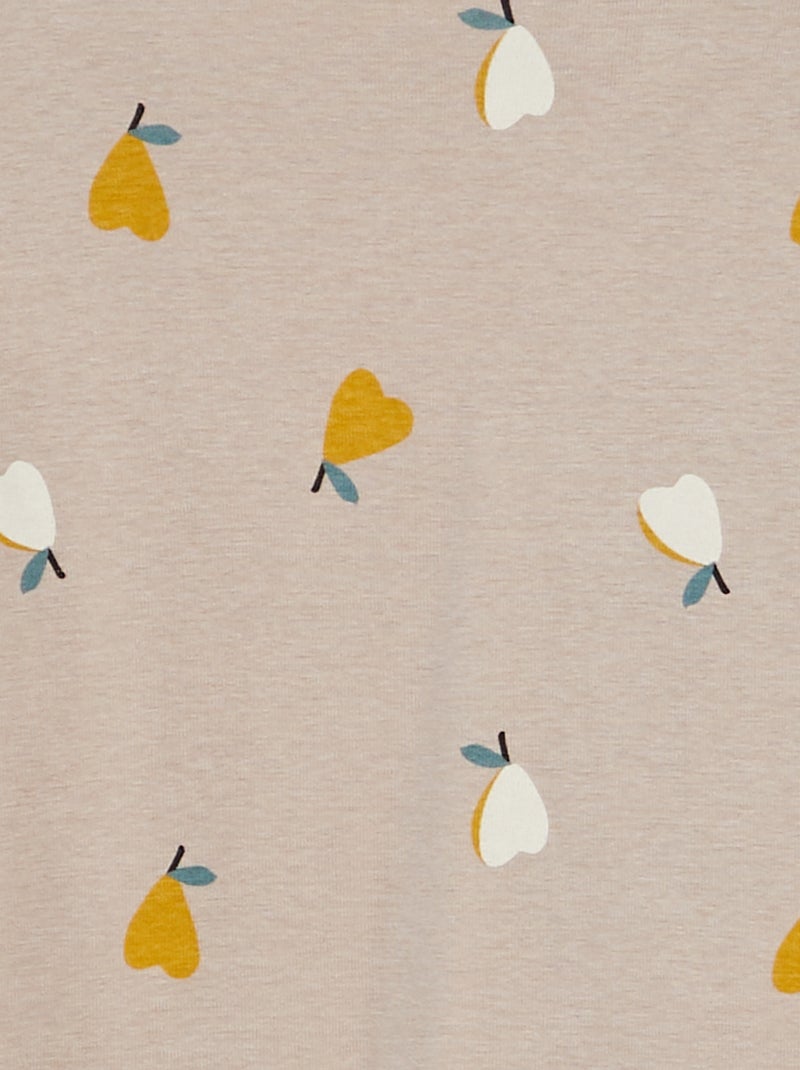 Pyjama long t-shirt + pantalon - 2 pièces Gris - Kiabi