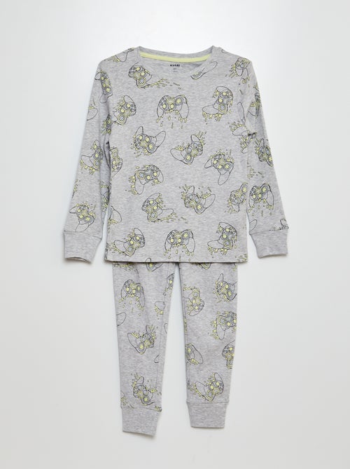 Pyjama long t-shirt + pantalon - 2 pièces - Kiabi