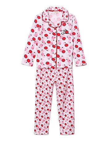 Pyjama long un zeste d'amour - 12 ans - 95% Coton / 5% Elasthanne - Rose