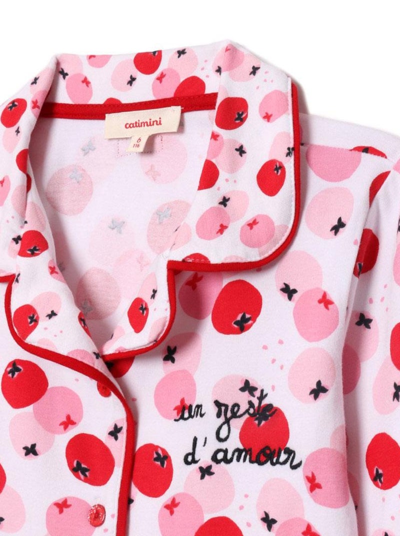 Pyjama long un zeste d'amour - 4 ans - 95% Coton / 5% Elasthanne - Rose Rose - Kiabi
