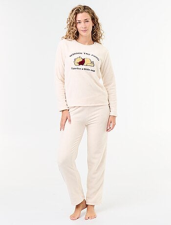 Pyjama long 'Winnie' de 'Disney' en polaire - 2 pièces
