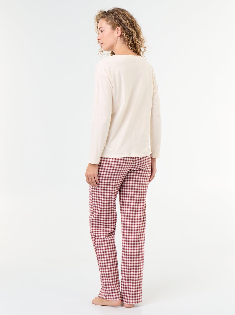Pyjama long 'Winnie' 'Disney' - 2 pièces Blanc - Kiabi