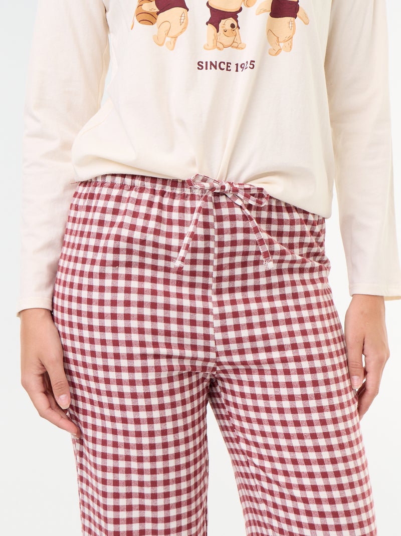 Pyjama long 'Winnie' 'Disney' - 2 pièces Blanc - Kiabi