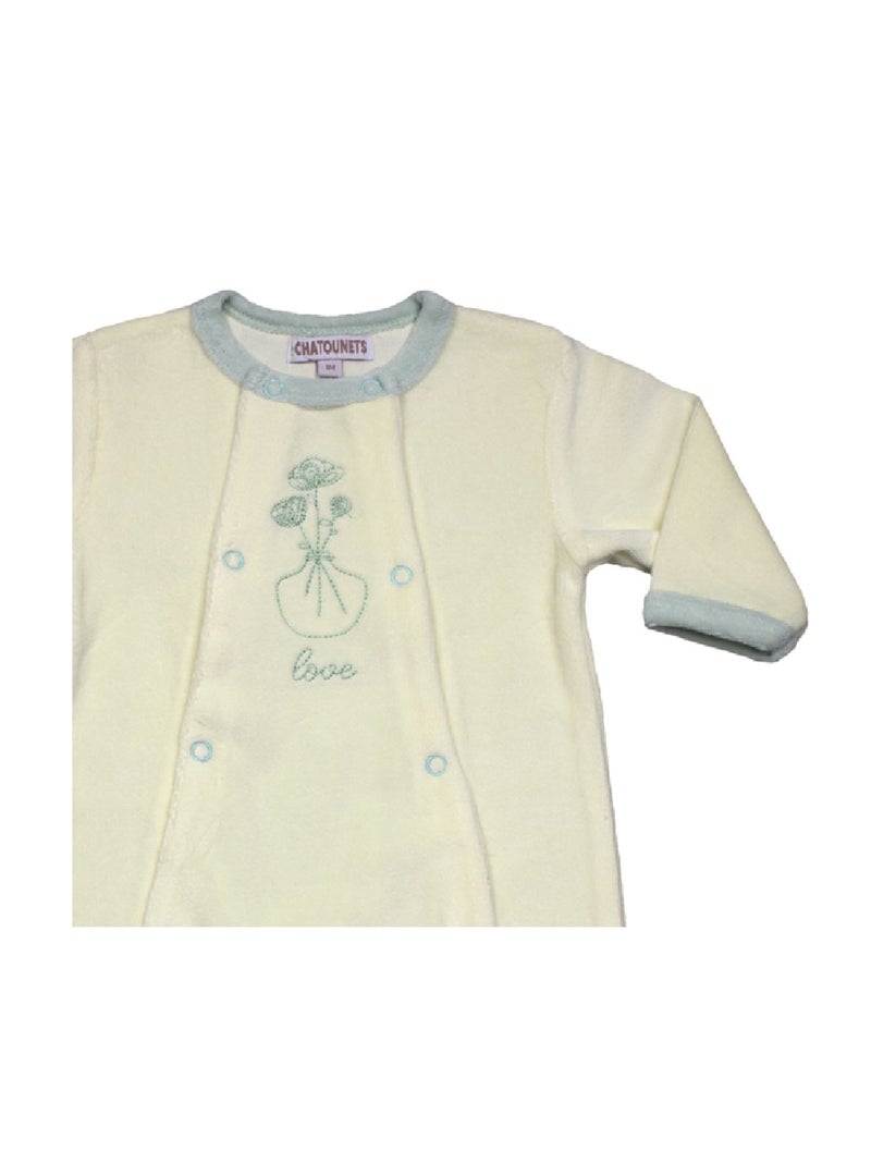 Pyjama "LOVE" Les Chatounets Ecru - Kiabi