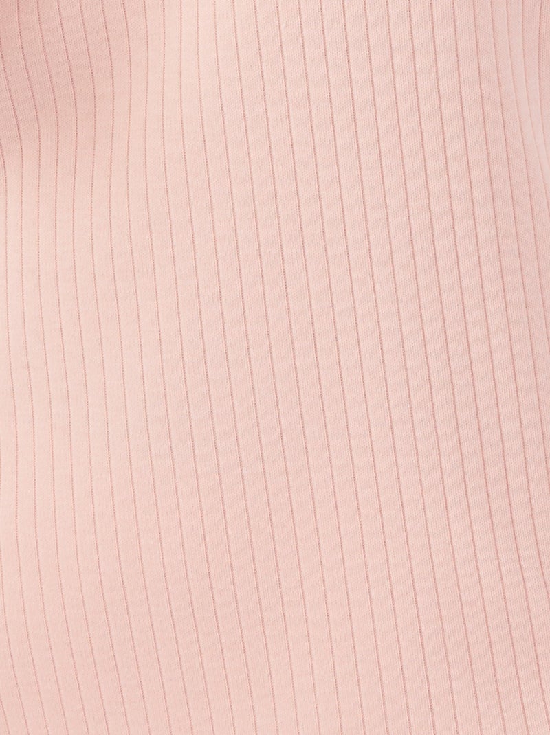 Pyjama maille côtelée - Damart Rose - Kiabi